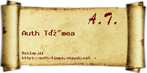 Auth Tímea névjegykártya