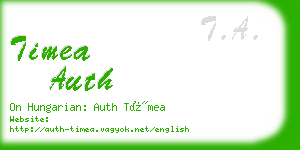 timea auth business card
